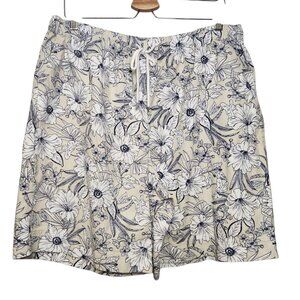 Coral Bay Shorts Sz XL Floral Elastic Waist 8.5" Inseam Tropical Summer Spring